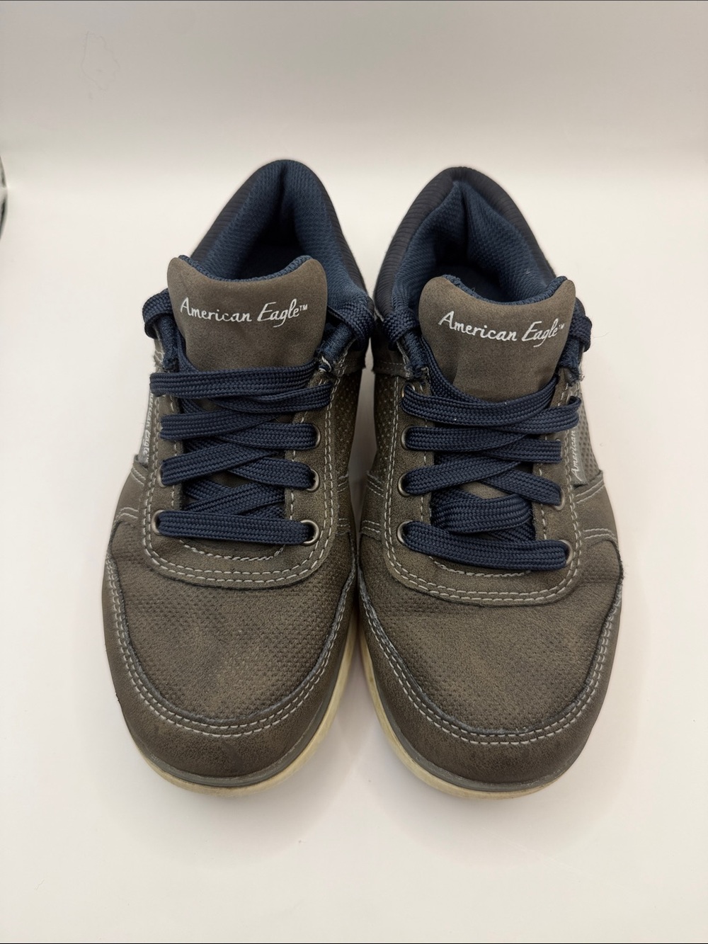 American Eagle Outfitters Gray and Navy Kids Low-Top Sneakers
